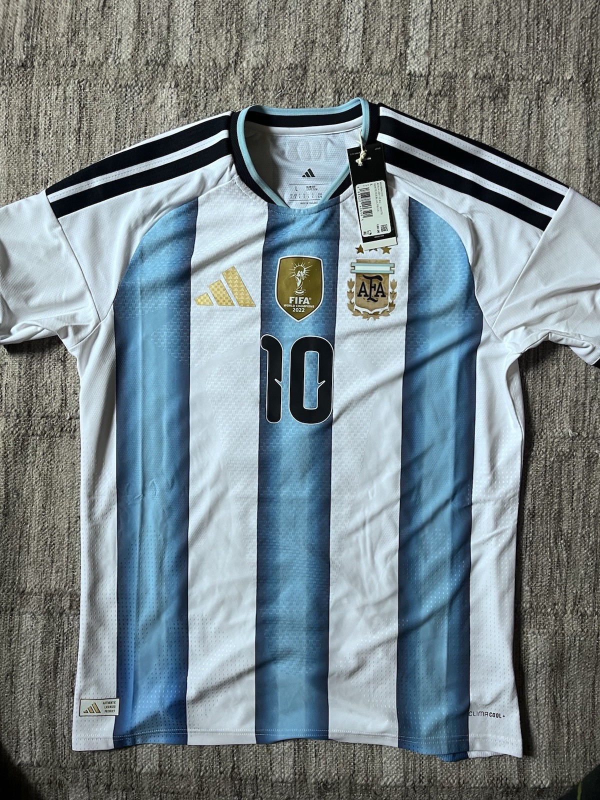 Adidas 2026 Argentina Authentic Home Messi Soccer Jersey $180 Men's Large KH3934