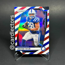 2024 Panini PRIZM Football JONATHAN TAYLOR #121 Red White & Blue PRIZM SP COLTS