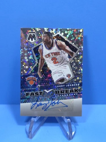 2021-22 Mosaic Basketball Larry Johnson Fast Break Autographs Prizm Knicks