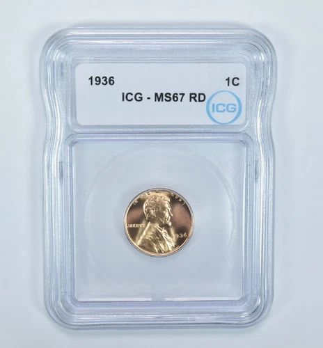 1936 Lincoln Wheat Cent MS67 RD ICG