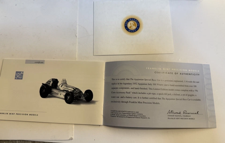 1/16 Franklin Mint 1952 Agajanian Indy 5002 Winner Troy Ruttman B11Y019 - Image 4 of 4