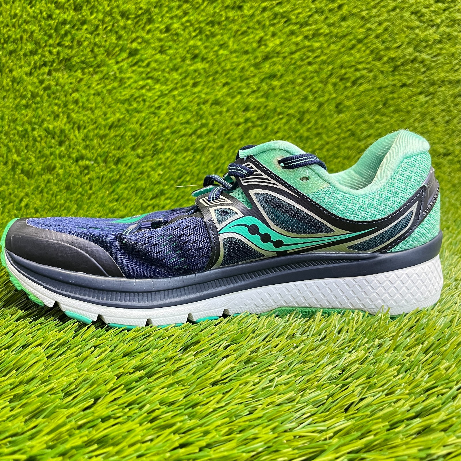 Saucony Triumph ISO 3 Womens Size 8 Blue Green Walking Running Shoes Sneakers thumbnail 2