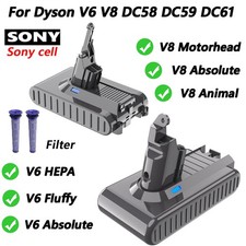 9500mAh V6 V8 Battery For Dyson BatteryDC58 DC59 DC61 DC62 SV10 Animal Absolute