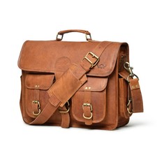 Satchel Men's Shoulder Briefcase Handmade Leather Vintage Laptop Messenger Bag