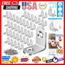 40PCS L Bracket Corner Brace Sets, Stainless steel Corner Brackets, 90 Degree...