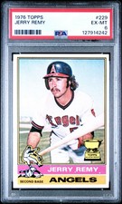 1976 TOPPS #229 JERRY REMY PSA 6