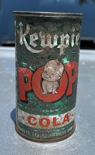 Rare canette de soda plate KEWPIE POP COLA