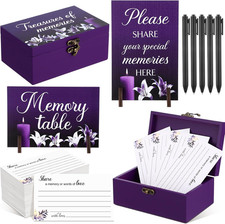 112 Pcs Celebration of Life Memory Cards Set Share a Memory Cards with Box 2 Woo