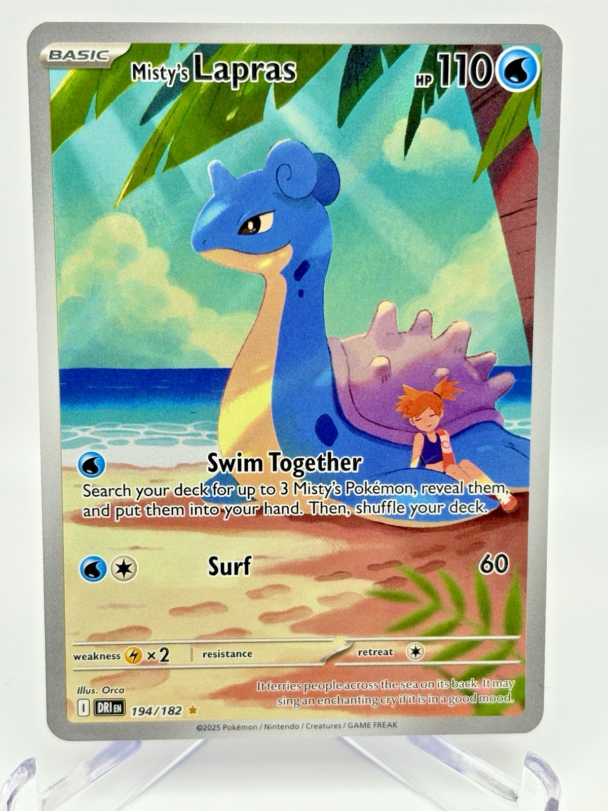 Pokémon TCG Misty’s Lapras Card 194/182 Destined Rivals