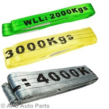 New Heavy Duty 2 3 4 Ton x 3 Metres Flat Webbing Sling Strap Cargo Crane Lifting