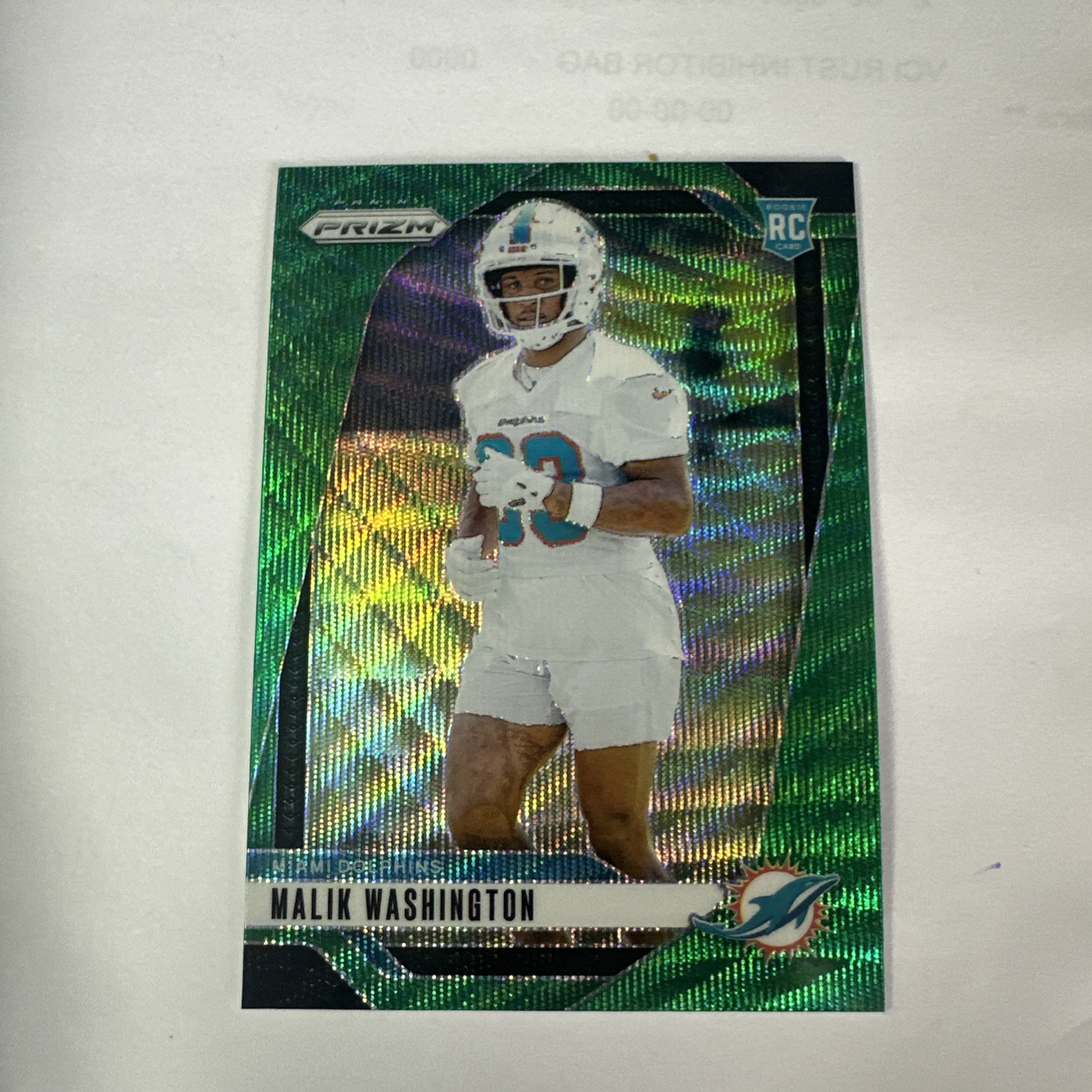 2024 Panini Prizm - Rookies Green Wave Prizm #371 Malik Washington (RC)