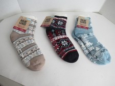 3 New with Tags Pairs of Muk Luks Socks One Size Shoe Size 6-11 Women's Ankle