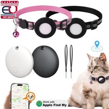 Cat Dog Collar with Airtag Holder Case  Pet Anti-Lost Mini GPS Tracker Device