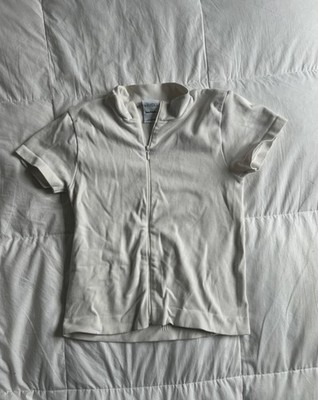Urban Outfitters Iets Frans.. Full Zip White Ribbed Top Size M Worn Once