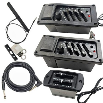 Electric Violin & Cello Pickup Kit 4 Band Preamp Amplifier Equalizer Tuner Piezo