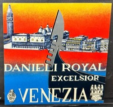 DANIELI ROYAL EXCELSIOR VENEZIA~VENICE ITALY POSTER STYLE HOTEL LUGGAGE LABEL
