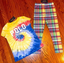 POLO RALPH LAUREN AUTHENTIC TODDLERS GIRLS BRAND NEW ORIGINAL 2Pc SET Sz 6, NWT