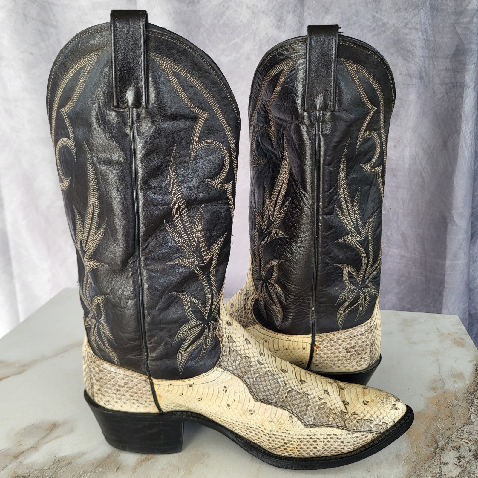 Dan Post USA Natural Spotted Python White Men's S… - image 14