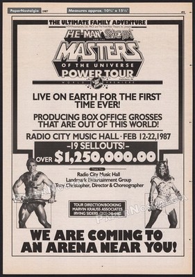 HE-MAN / SHE-RA   Original 1987 Trade AD / poster   Masters Universe Power Tour
