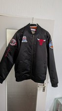 Mitchell And Ness Satin Bomber Jacke Patches ...
