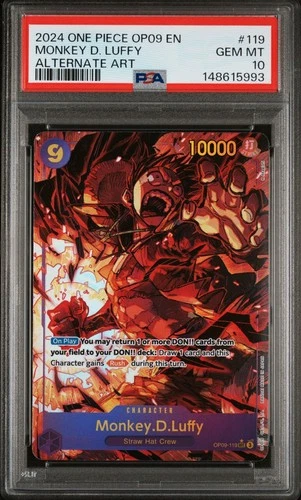 2024 One Piece OP09 EN Monkey D Luffy Alternate Art #119 PSA 10 GEM MINT