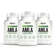  3 PACK Alevia Organic Amla Capsules 1000mg Indian Gooseberry Antioxidant Supple