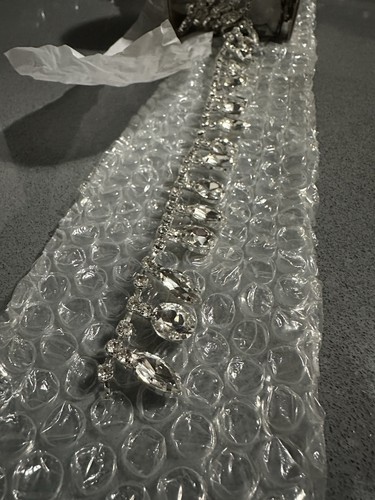 5 Yds - 1” D Stevens Ribbon Jewel Sequined Very Rare - Picture 1 of 9