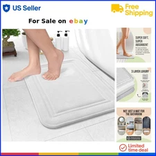 Memory Foam Bath Mat 24x16 Non Slip Absorbent Quick Dry Machine Washable Rug