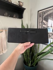 VTG 50s Harry Levine HL Black Bow Clutch Purse MCM Hollywood Regency
