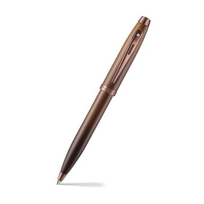 100 9374 Coffee Edition Matt Brown Pen with Regal Brown PVD Signature Gold Tr...