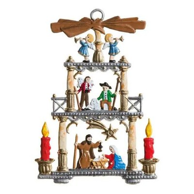 WILHELM SCHWEIZER GERMAN ZINNFIGUREN Nativity Pyramid (2'' x 2.75'')