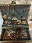 Vintage Antique Estate Costume Jewelry Lot Retro MCM Gold Tone Damascene Cameo