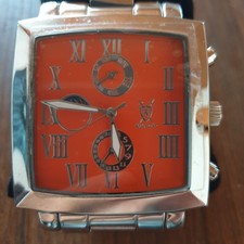 Armbanduhr Herrenuhr Königswerk orange funktioniert