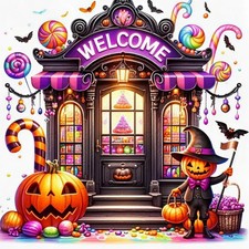 Halloween Diamond Art Kits for Adults,Halloween Store Diamond Painting Kits for
