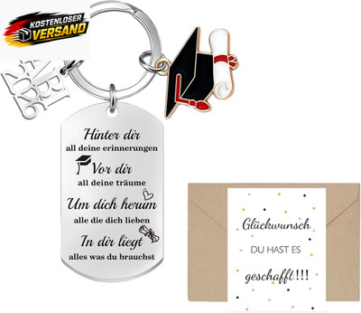 Abitur 2026 Geschenke,Abschluss Schlüsselanhänger Mit Glückwunschkarte,Bestanden