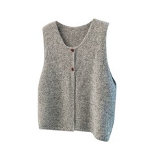 Lady Knit Vest V-neck Tank Tops Gilet Jumper Sweater Sleeveless Cardigans Casual