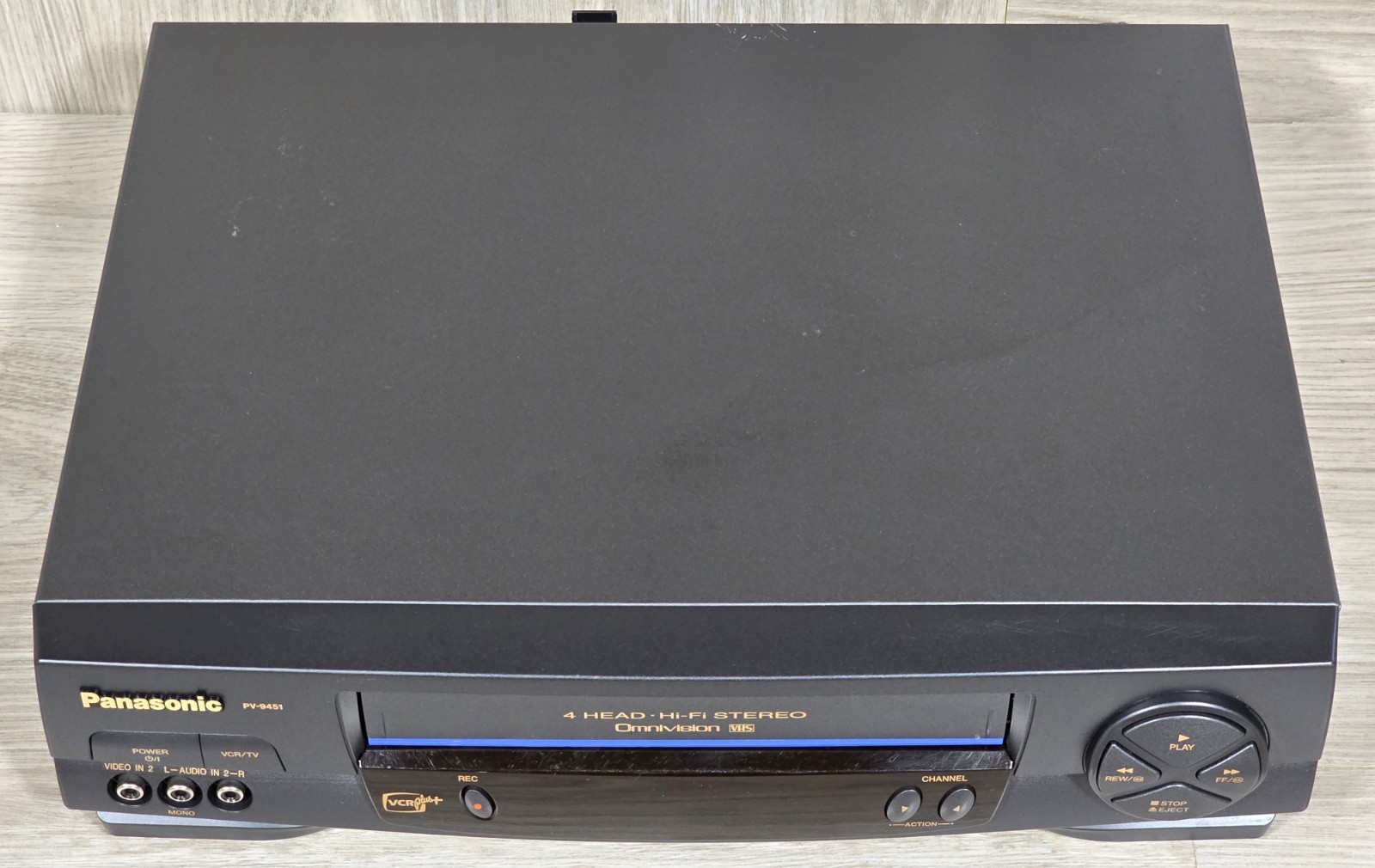 Panasonic PV-9451 Omnivision Blue Line VCR 4-Head Hi-Fi Video w/Remote - TESTED 