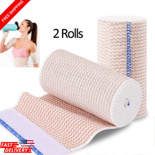 2 Pack Elastic Bandage Wrap, Compression Wrap Bandage for Legs, Ankle, Knee