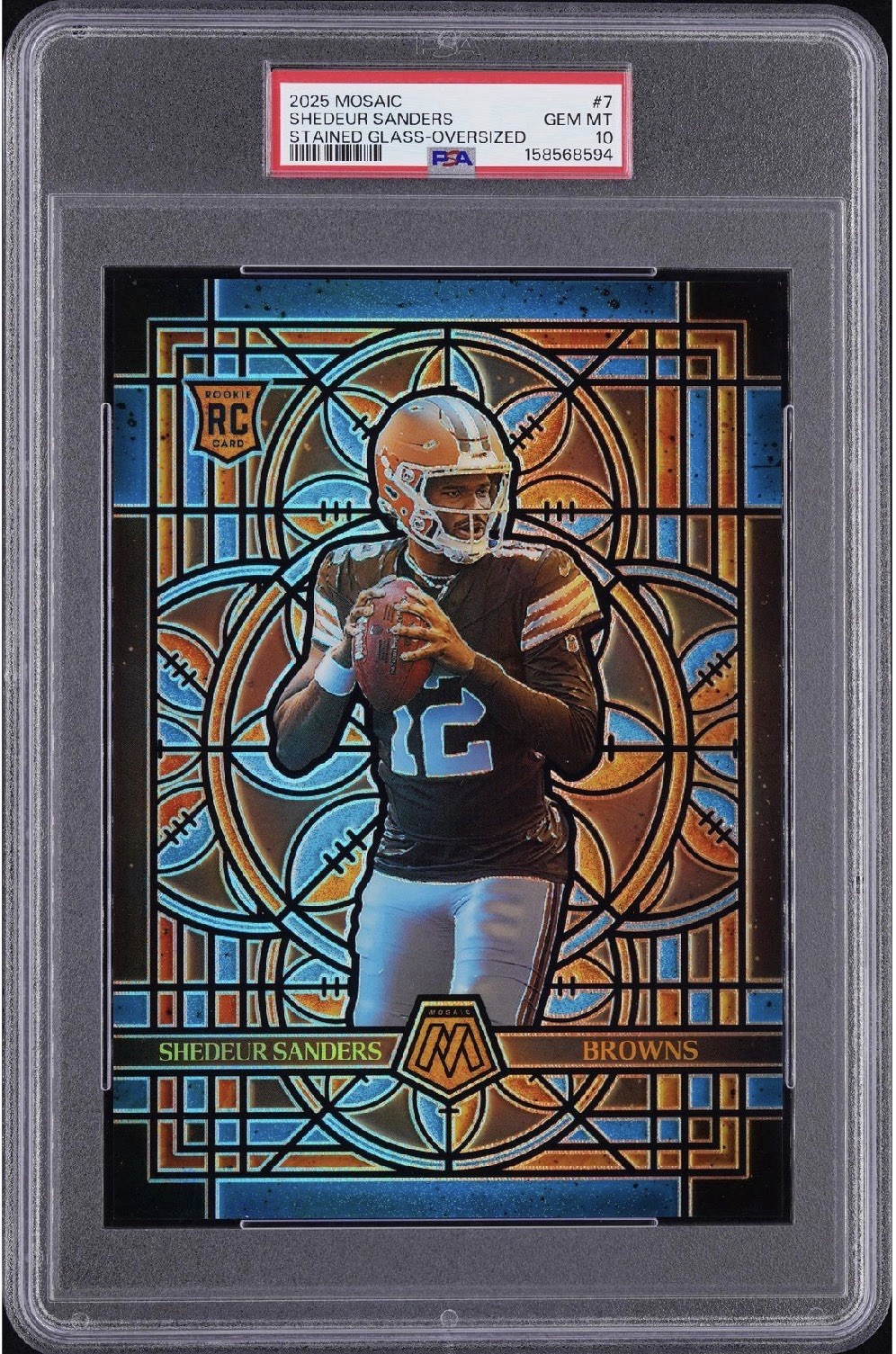 2025 Mosaic Stained Glass Oversized Shedeur Sanders #7 Stained Glass
