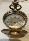 Antique Elgin Pocket Watch  For Parts Gold Filled Engraved Hunter Case