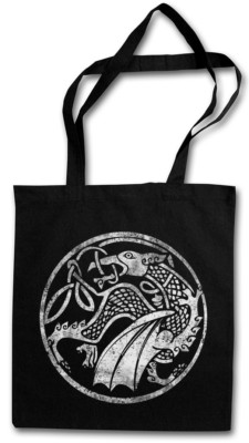CELTIC DRUID SHOPPER SHOPPING BAG Celts Religion Symbol Sign Tattoo Art Dragon