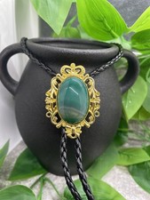 Rodeo Bolo Tie Western Cowboy Black Leather Necktie New Free Ship A4188