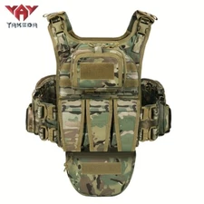 YAKEDA Tactical Camouflage Vest with PALS System - Outdoor