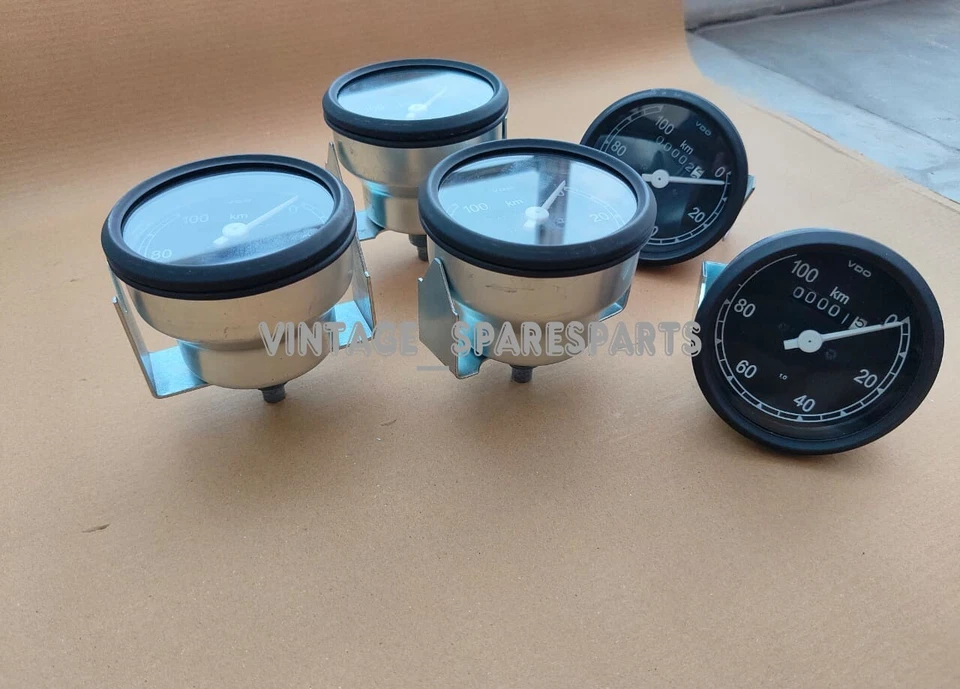 5 x Fit for Zündapp KS750 BMW R75 Vintage Bikes Speedo Speedometer 100 Km - Imagem 2 de 4