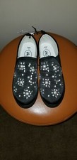 Rue 21 Sneakers Women's Size 8/9 with Pearls Black Slip-on Fashion Sneakers
