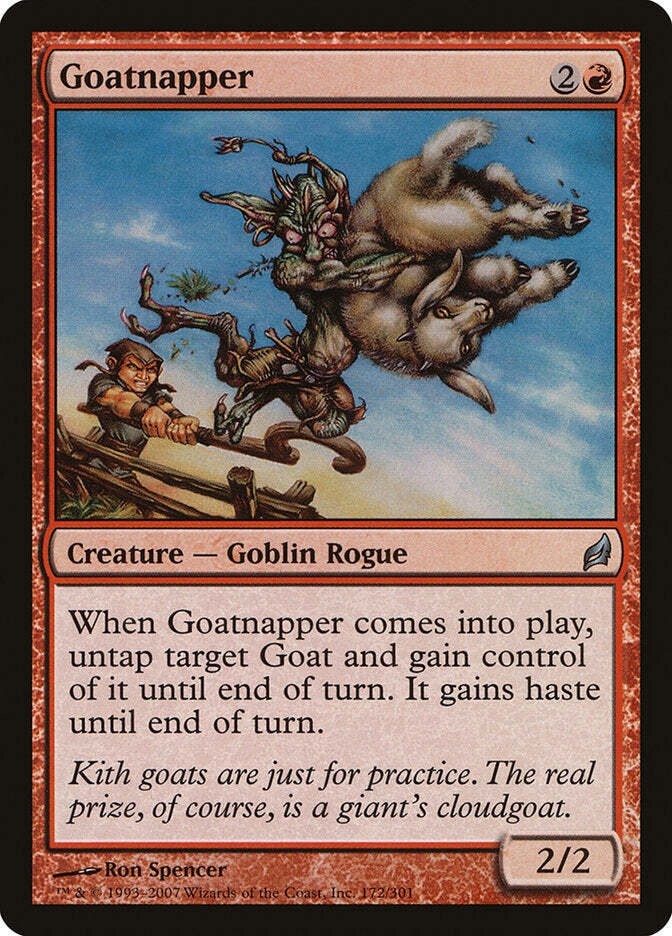 Magic the Gathering GOATNAPPER #172/301 Lorwyn 2007 Red Uncommon Playset of 4
