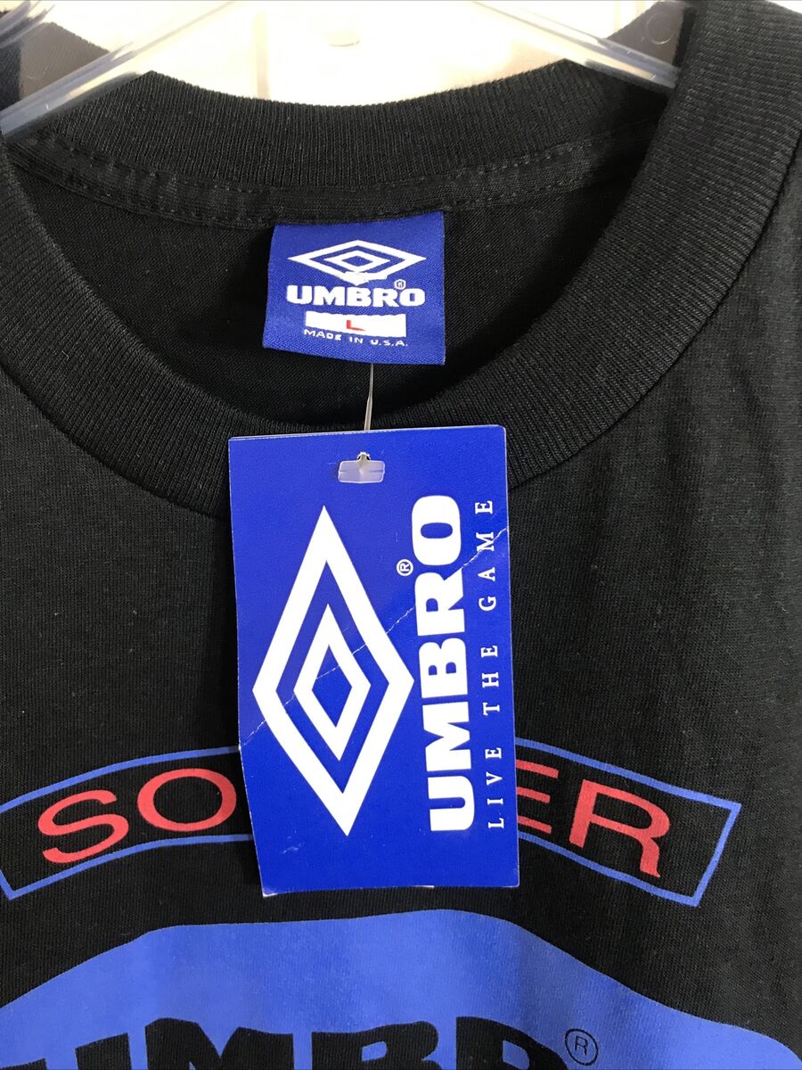 VTG 90s Y2K Umbro Soccer Tee T-Shirt Mens Sz L LARGE Single VTG 90s Y2K Umbro Soccer Tee T-Shirt Mens Sz L LARGE Single