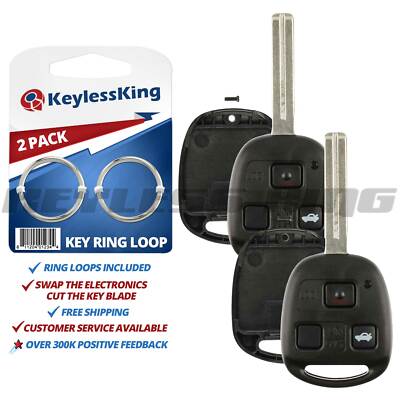 KeylessOption Replacement Key Fob Shell/Case For HYQ12BDM - Just The Empty Case, No Electronics (Transfer Your Old Parts)