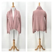 LULULEMON Wrap It Up Sweater Womens XS Pink Merino Wool Cardigan Athletic