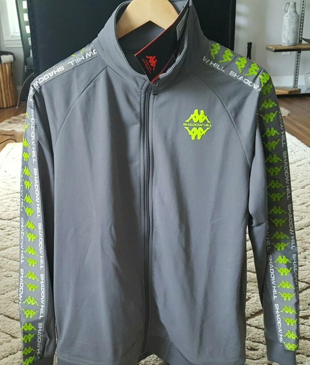 KAPPA Authentic Shadow Hill Smant, Unisex, Granite Grey Acid Lime Sizes S, M, L